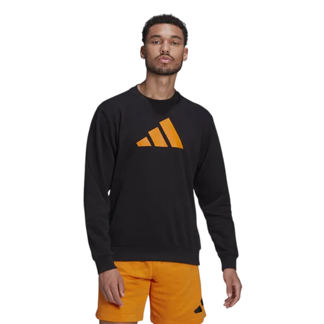 ADIDAS Felpe Black Future Icons Crew Sweatshirt Da Uomo HA1391