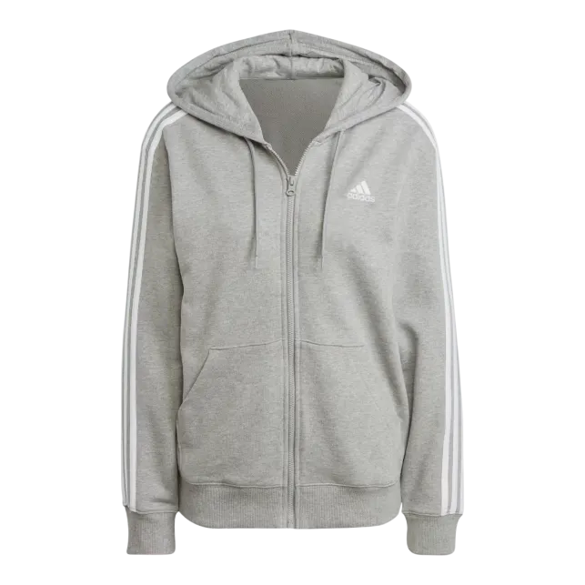 ADIDAS Felpe Essentials 3-Stripes French Terry Regular Full-Zip Hoodie Da Donna IK8393